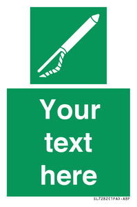 Custom sign safe condition Line throwing appliance